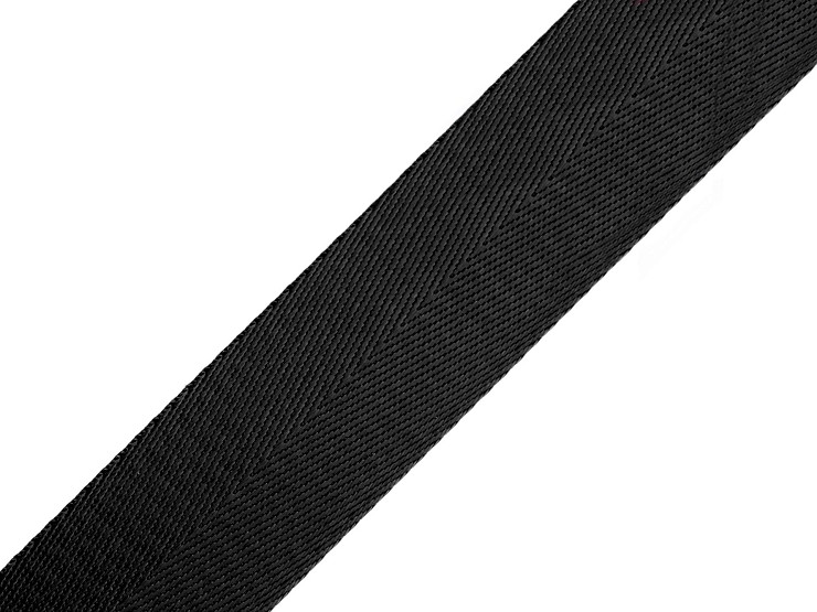 Smooth Double-sided Webbing Strap with Shine, width 38 mm