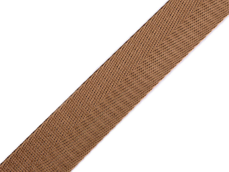 Hladký obojstranný popruh s leskom šírka 25 mm