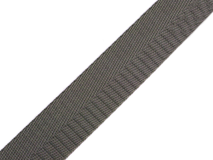 Smooth Double-sided Webbing Strap with shine, width 25 mm