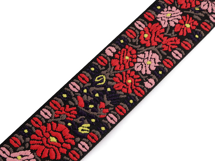 Webbing Strap with embroidery width 50 mm