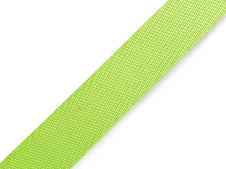 Smooth double-sided webbing strap with gloss, width 25 mm 