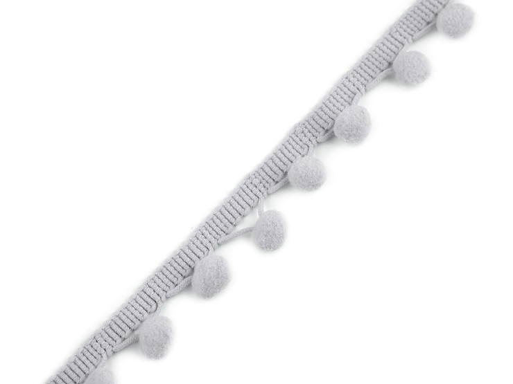 Frange de liseré avec pompons, largeur 20 mm, Ø 10 mm