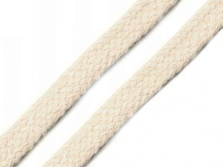 Flat Cotton Braided Garment String width 10 mm