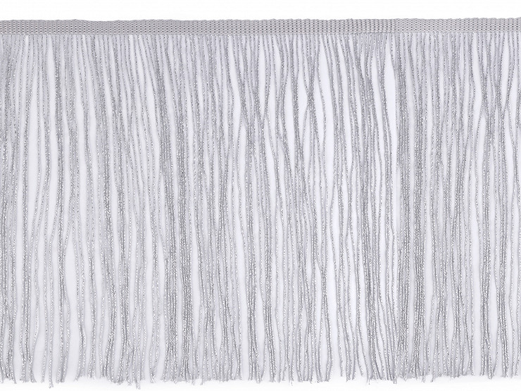 Ribete de flecos, ancho 25 cm con Lurex