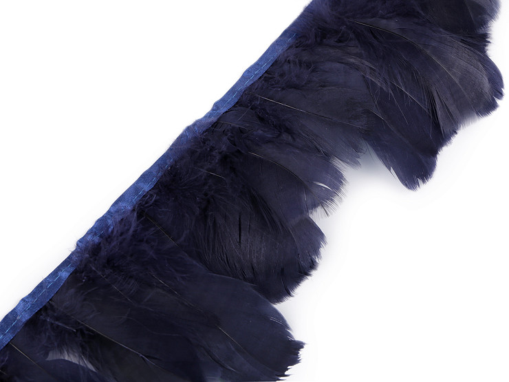 Ribete de plumas de ganso, ancho 9 cm