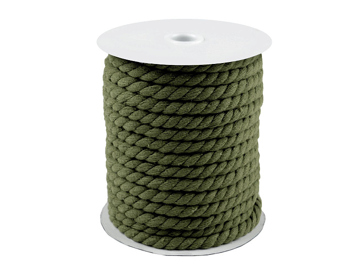 Sodrott pamut zsinór Ø8 mm macrame