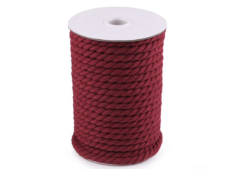 Cordón/cuerda de algodón trenzado Ø8 mm