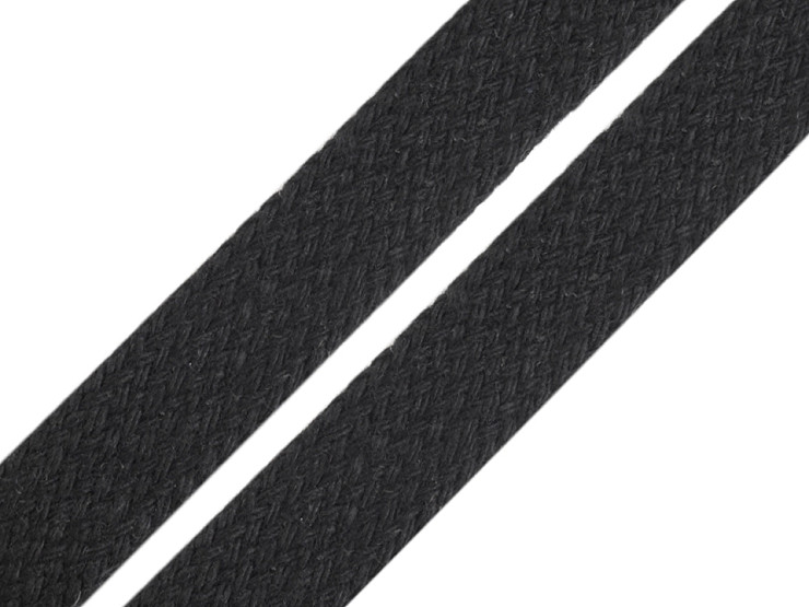 Baumwollkordel flach/ Schlauchband, Breite 15 mm