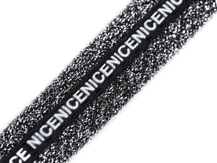 Díszítő szegőszalag / Díszítőszalag lurexszel nadrág szalag Nice 20 mm