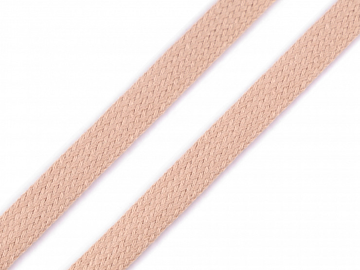 Baumwollkordel flach / Schlauchband Breite 12 mm