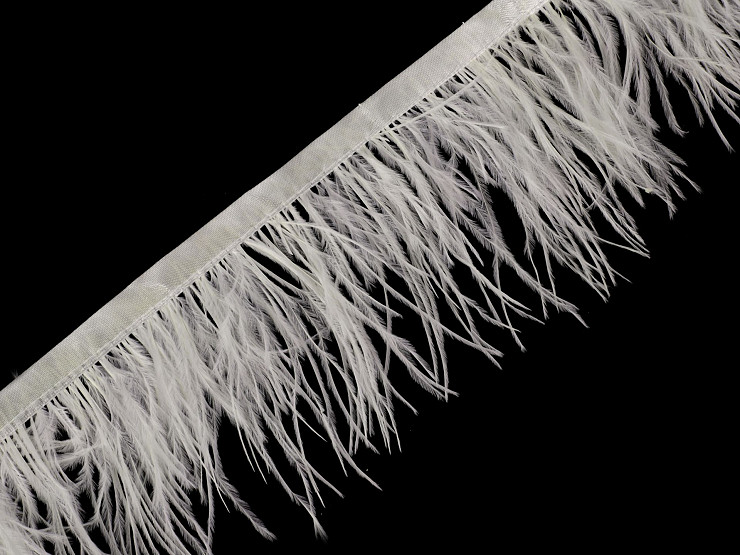 Passamaneria – piume di struzzo, larghezza: 11 cm
