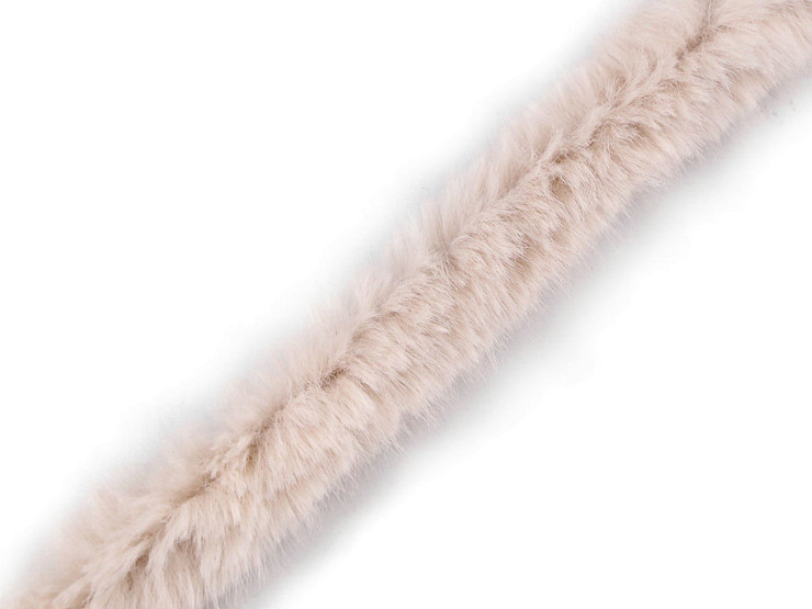 Besatzband aus Kunstfell zum Einnähen rund, Breite 2 cm