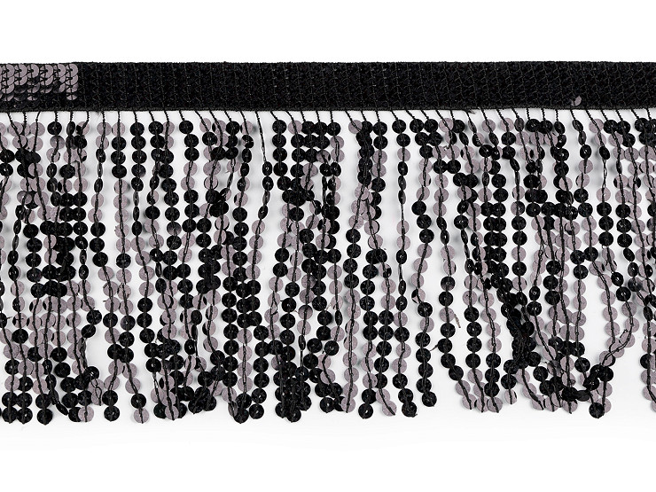 Fringes with holographic sequins, width 15 cm