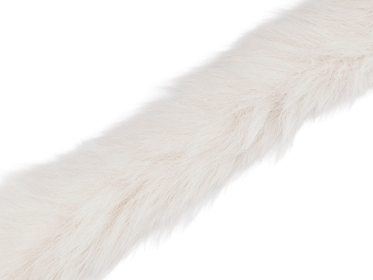 Adorno de pelo sintético redondeado para ropa, ancho 5 cm