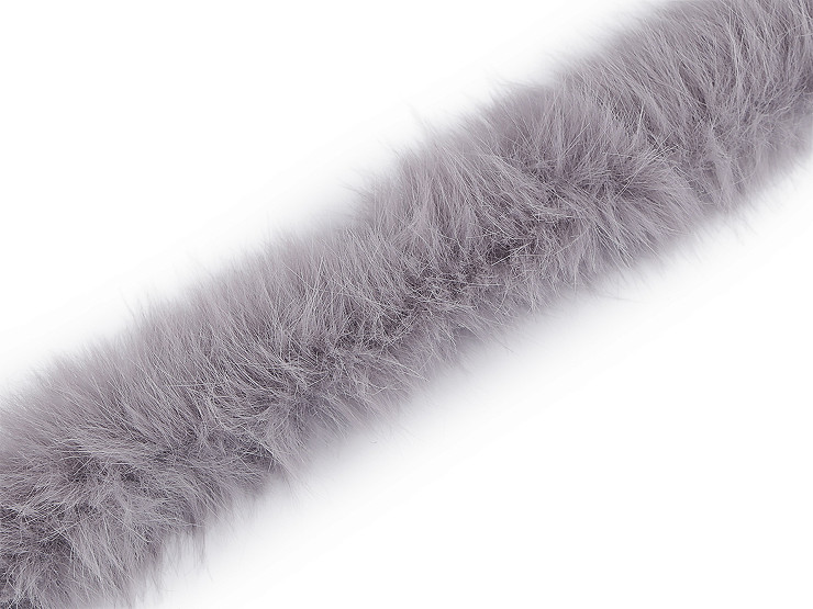 Adorno de pelo sintético redondeado para ropa, ancho 5 cm