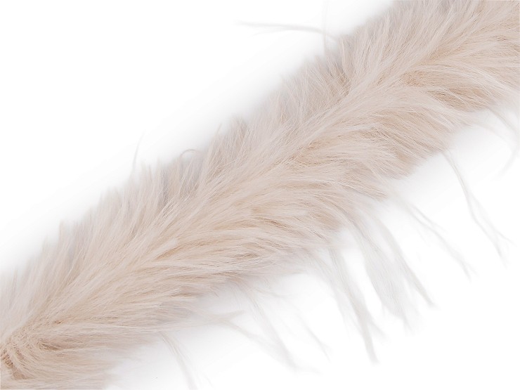 Tira de pelo sintético largo para moda/decoración, ancho 6 cm