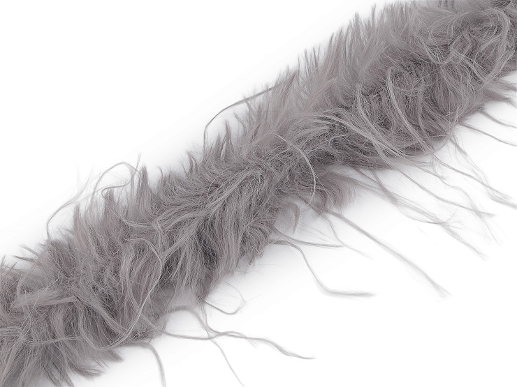 Tira de pelo sintético largo para moda/decoración, ancho 6 cm