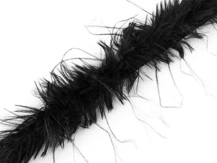 Tira de pelo sintético largo para moda/decoración, ancho 6 cm