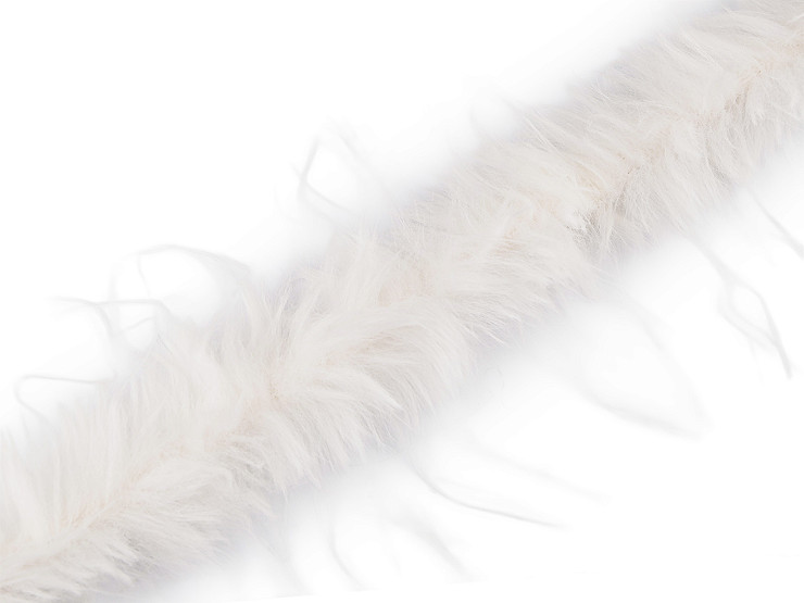 Tira de pelo sintético largo para moda/decoración, ancho 6 cm