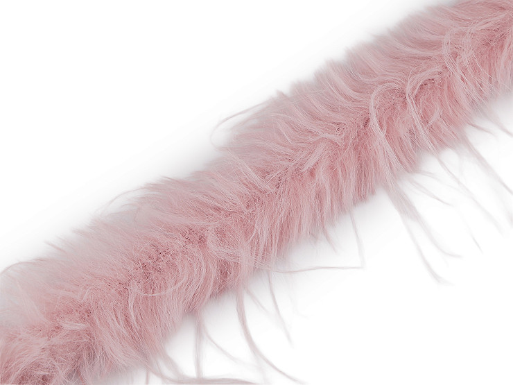 Tira de pelo sintético largo para moda/decoración, ancho 6 cm