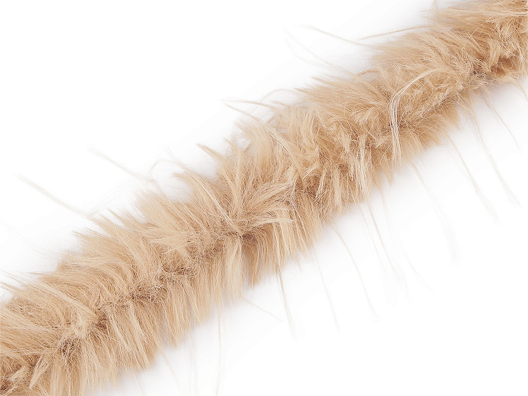 Tira de pelo sintético largo para moda/decoración, ancho 6 cm