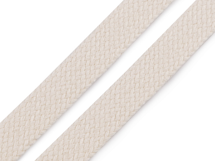 Bavlněná šňůra plochá / dutinka šíře 18 mm