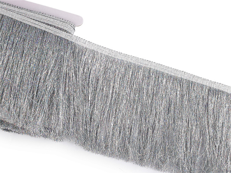 Metallic fringe, dense, width 15 cm 
