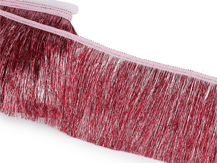 Frędzle metaliczne gęste szerokość 15 cm 