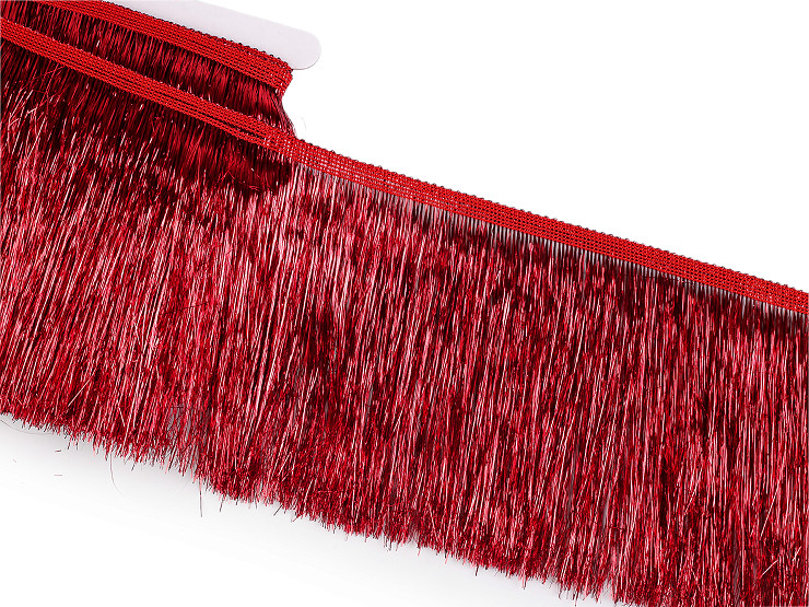 Metallic fringe, dense, width 15 cm 