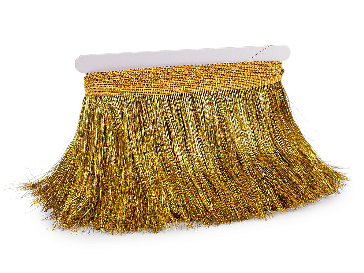 Metallic fringe, dense, width 15 cm 