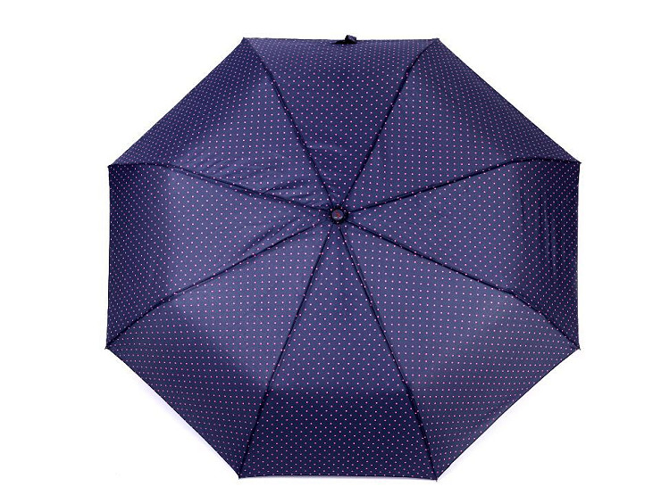 Parapluie pliant à pois avec ouverture automatique, pour femme