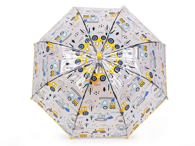 Boy's Transparent Auto-open Umbrella, Cars