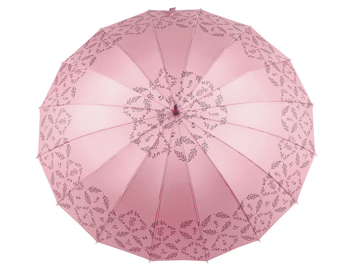 Regenschirm für Damen Automatik, Zweige und Blumen