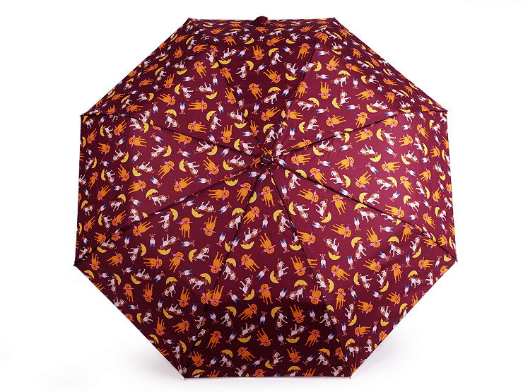 Women's folding auto-open umbrella, dogs