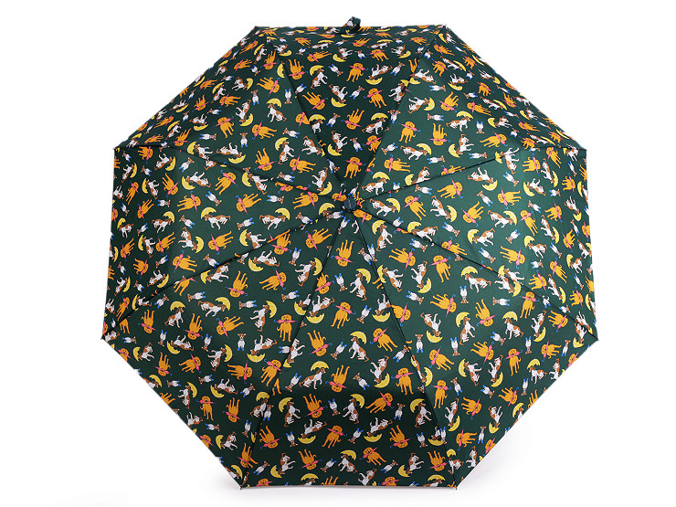 Women's folding auto-open umbrella, dogs