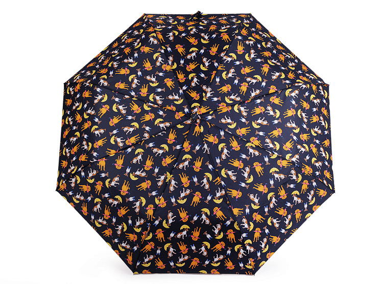 Women's folding auto-open umbrella, dogs