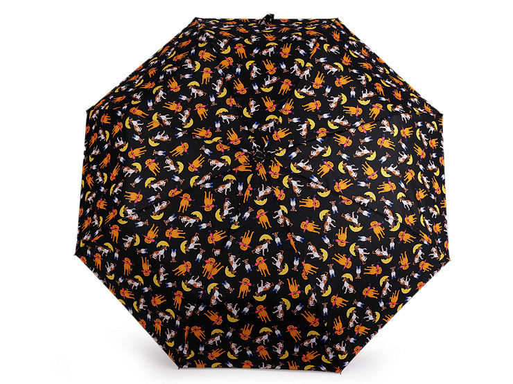 Women's folding auto-open umbrella, dogs