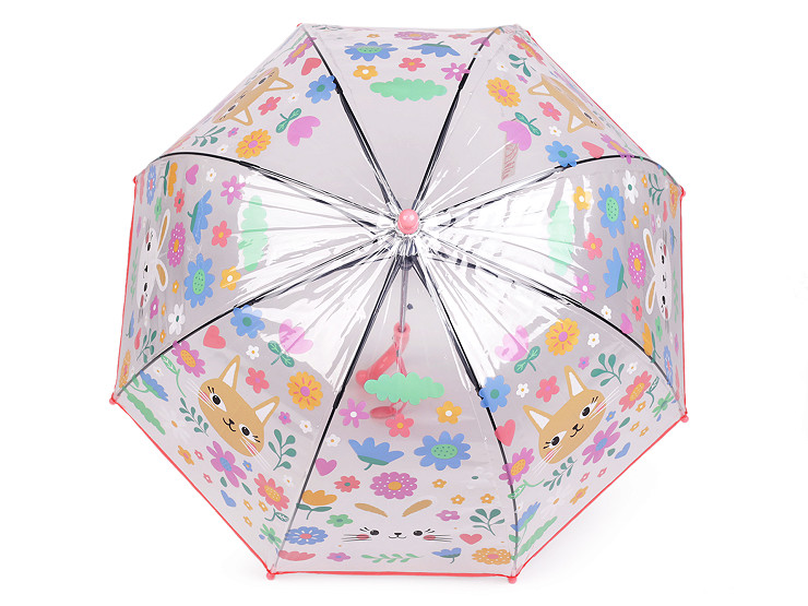 Paraguas infantil transparente con apertura automática