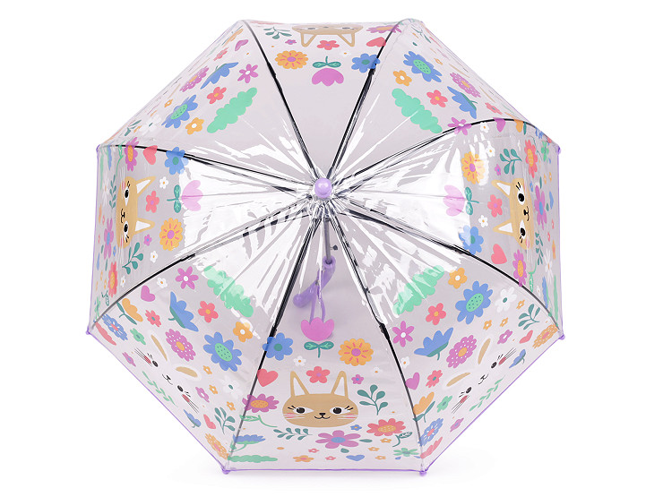 Paraguas infantil transparente con apertura automática