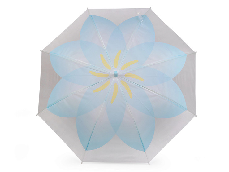 Dámsky / dievčenský priehľadný vystreľovací dáždnik kvet