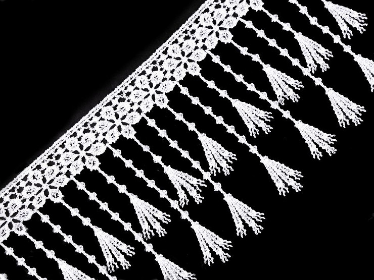 Guipure Lace Trim with Tassels width 12 mm