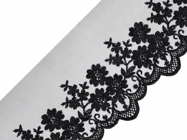 Embroidery Lace on Organza width 90 mm