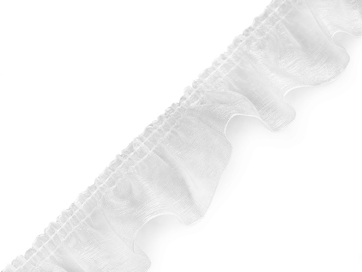 Organza Ruffle Trim width 40 mm | STOKLASA Haberdashery and Fabrics