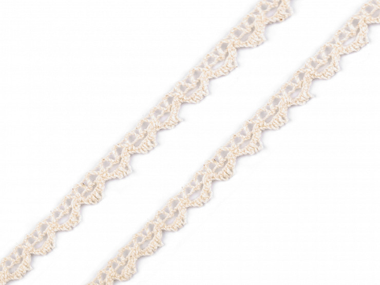 Bavlnená čipka paličkovaná šírka 7 mm