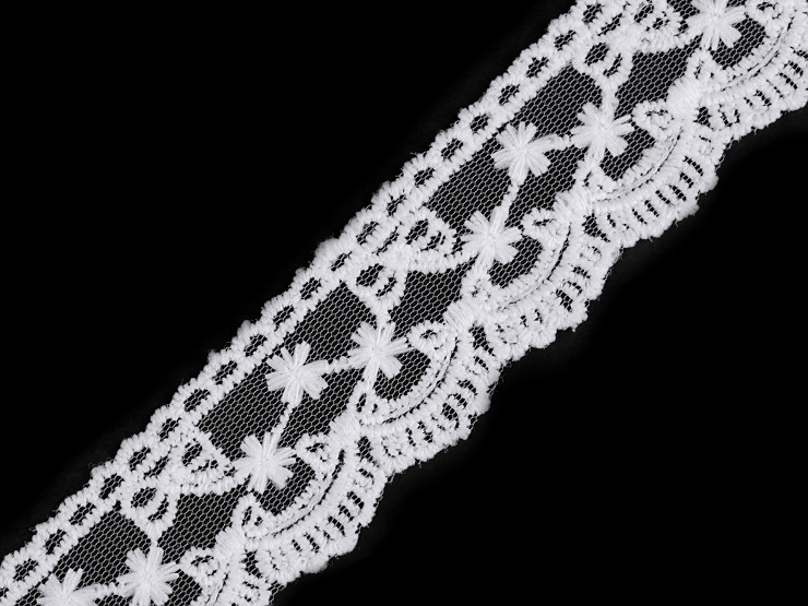 Embroidered Lace on Organza width 40 mm