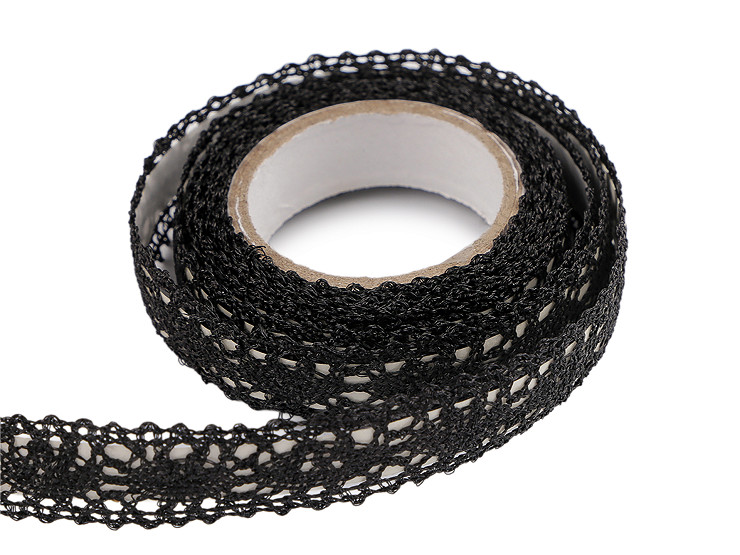 Samolepicí krajka šíře 15 mm metalická