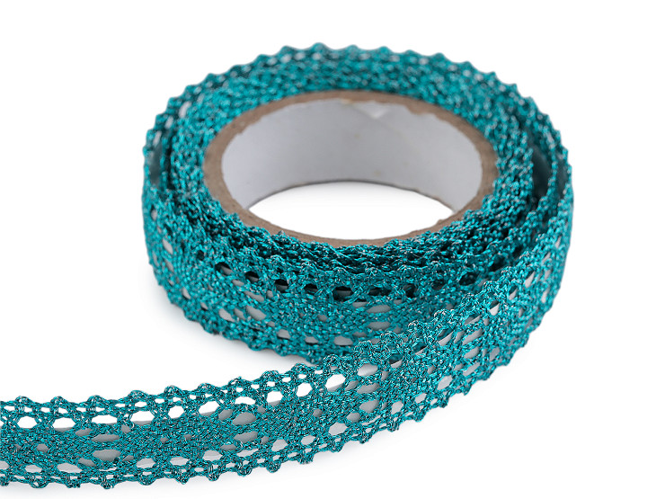 Самозалепваща се дантела ширина 15 мм металик