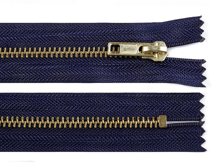 Metal / Brass Zipper width 6 mm length 10 cm