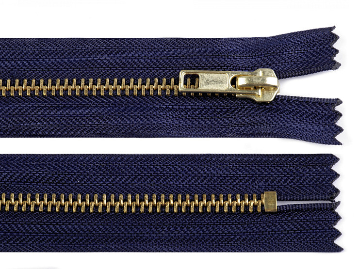 Metal / Brass Zipper width 6 mm length 14 cm