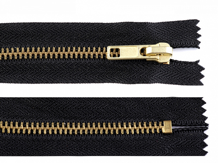 Metal / Brass Zipper width 6 mm length 16 cm
